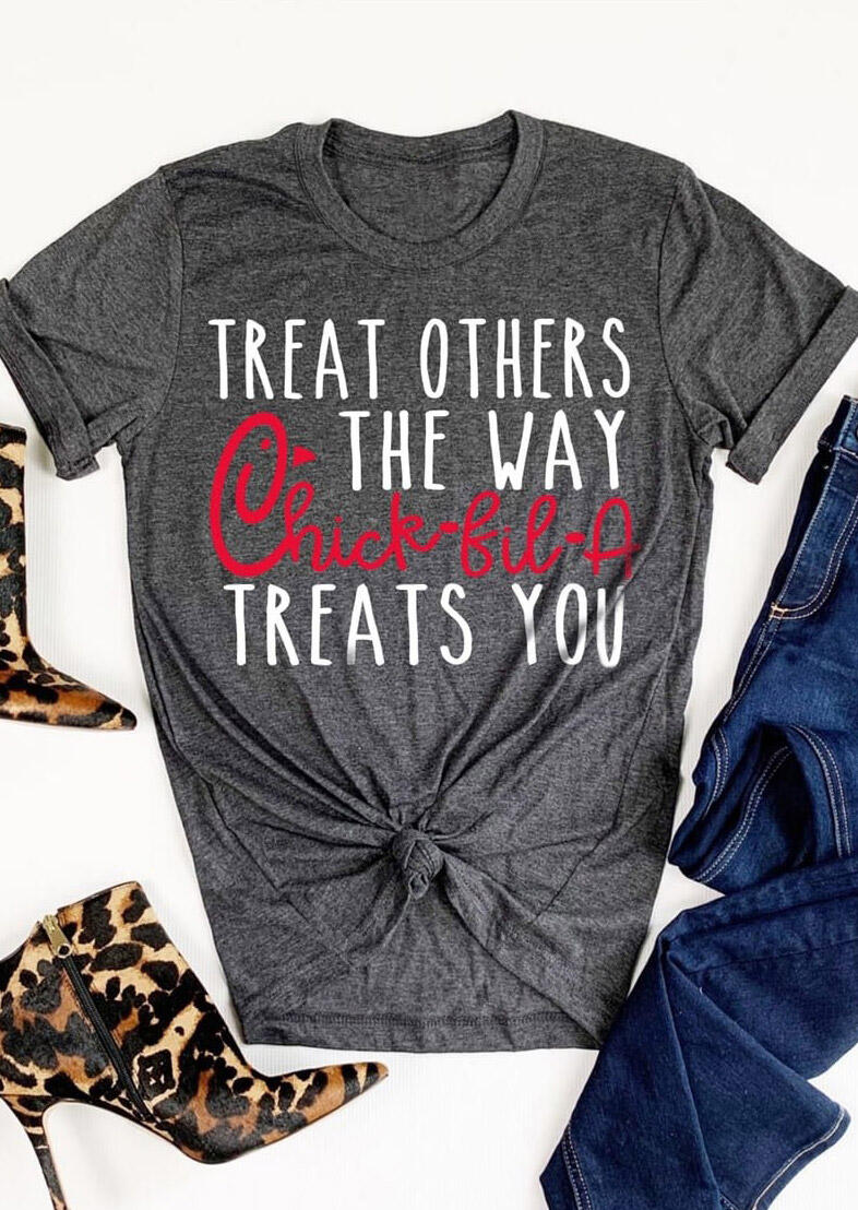 

Tees T-shirts Restaurant Food Treats You T-Shirt Tee in Dark Grey. Size