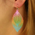 Gradient Hollow Out Double-Layered Leaf Earrings