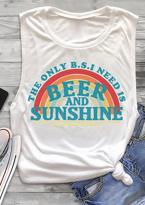 

Rainbow Beer And Sunshine Tank - White, 473724