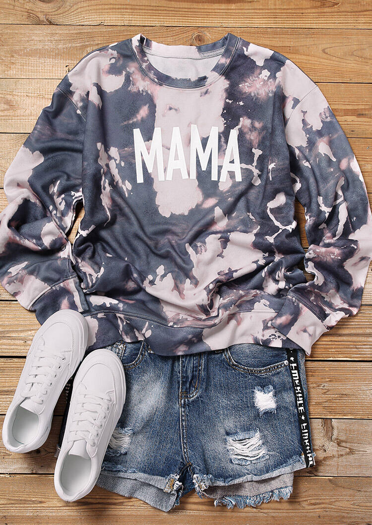 

Sweatshirts Bleached Mama O-Neck Sweatshirt in Gray. Size