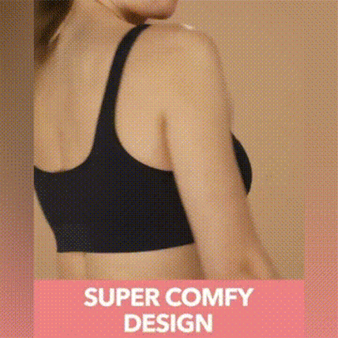 

Bras Wirefree Racerback Yoga Sports Bra in Black. Size
