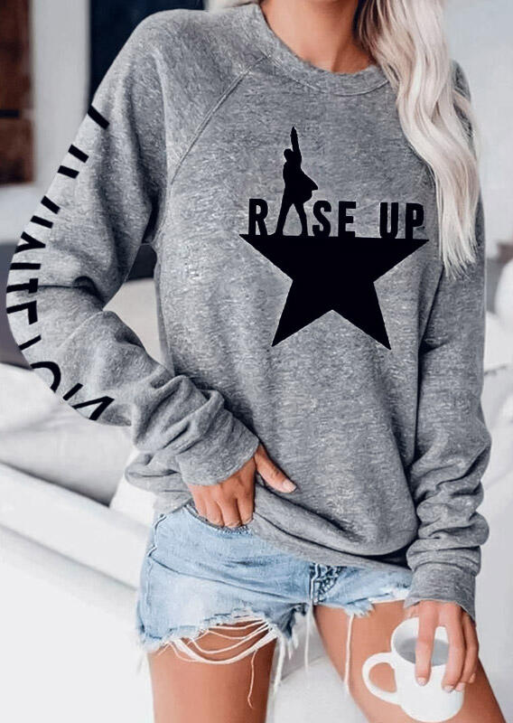 Presale - Rise Up Star Sweatshirt - Gray thumbnail