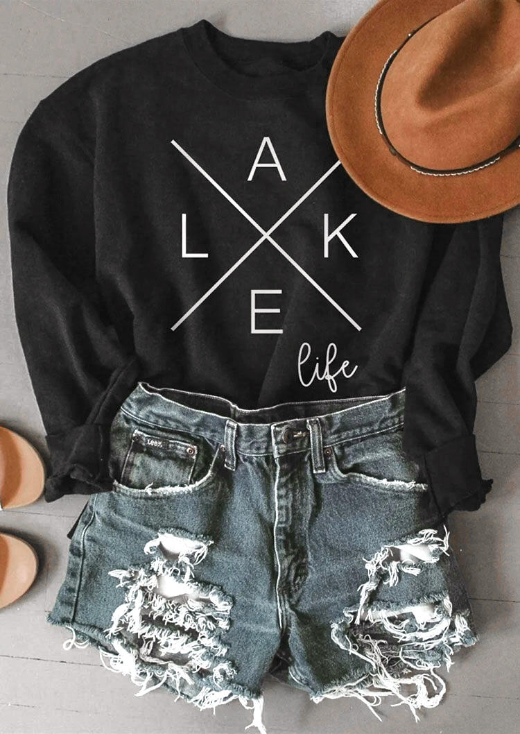 

Lake Life Cross Sweatshirt - Black, 477573