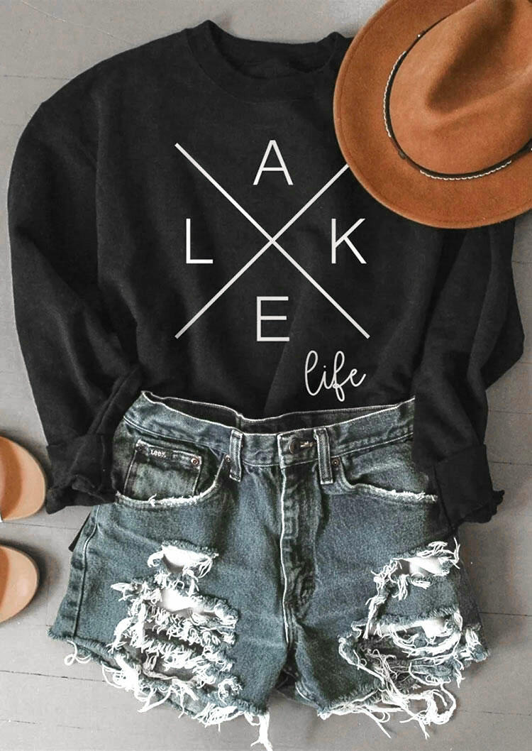 

Sweatshirts Lake Life Cross Sweatshirt in Black. Size