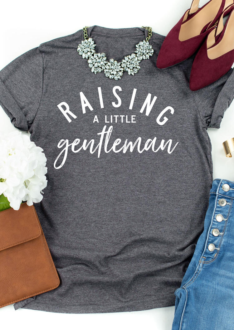 

Raising A Little Gentleman T-Shirt Tee - Gray, 479251