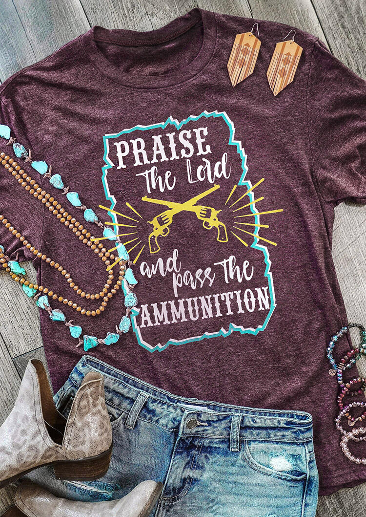 

Western Praise The Lord Graphic T-Shirt Tee - Cameo Brown, 479651