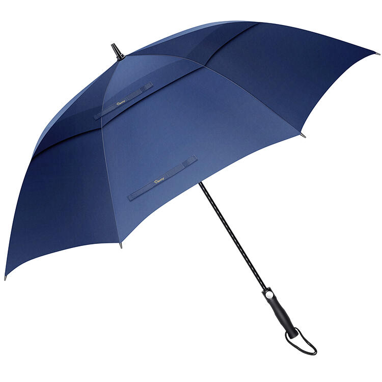 

Windproof Waterproof Double Canopy Golf Umbrella, Black;blue, 436187