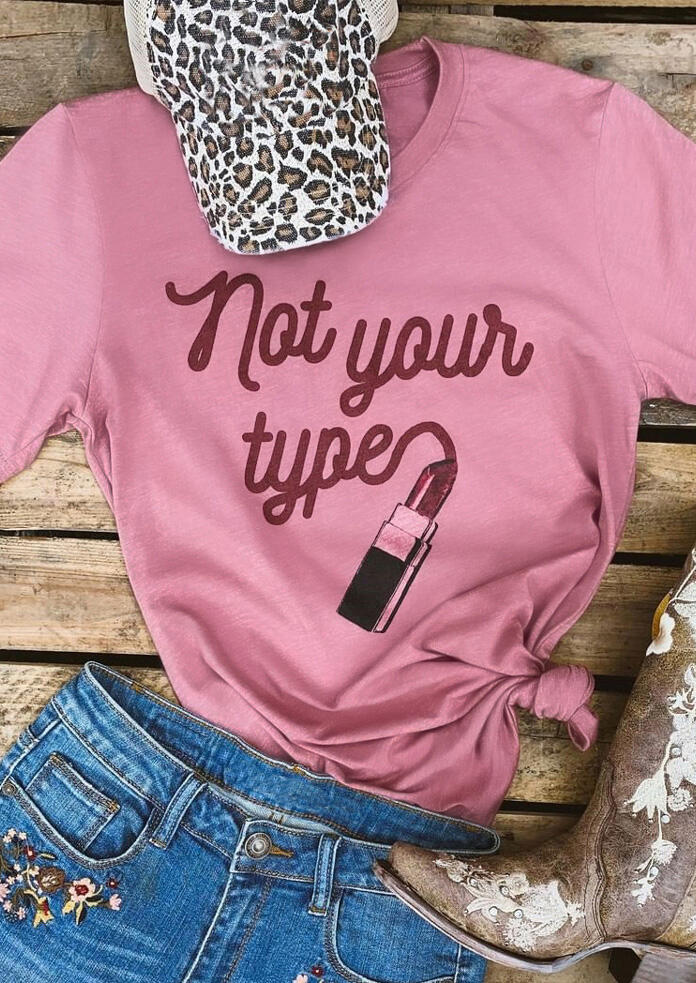 

T-shirts Tees Pop Music Not Your Type Lips T-Shirt Tee in Pink. Size