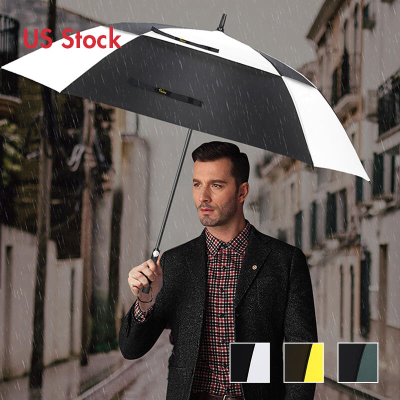

Outdoor Products 30 Inch Windproof Waterproof Double Canopy Vented Automatic Open Square Umbrella in Green,White,Yellow. Size: 30 Inch