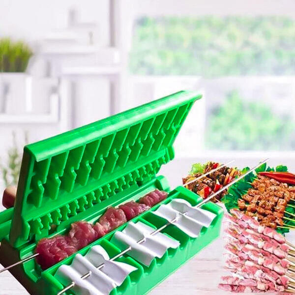 

Tools Multi-Functional BBQ Meat Skewer Maker in Green. Size