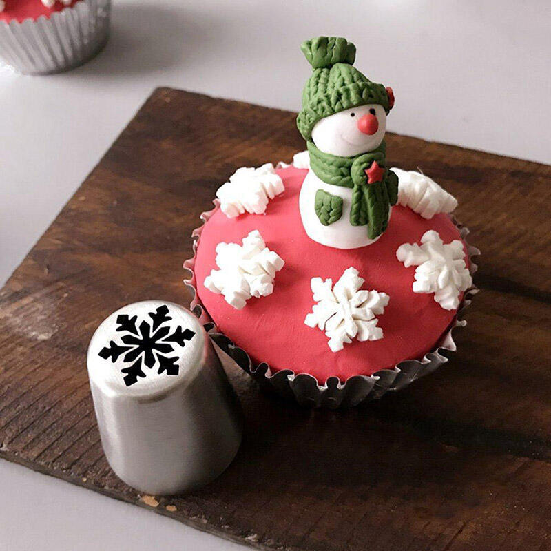 

15Pcs Christmas Cake Icing Piping Tips, Silver, 480264