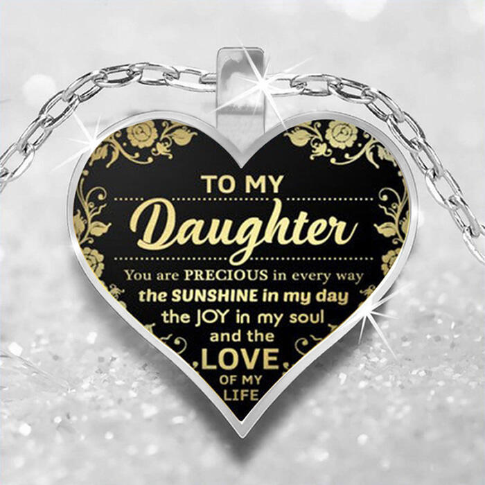 to my daughter heart pendant