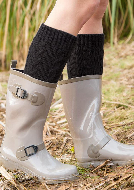 

Cable Knitted Warm Mid-Calf Boot Socks, White;coffee;dark grey, 480422