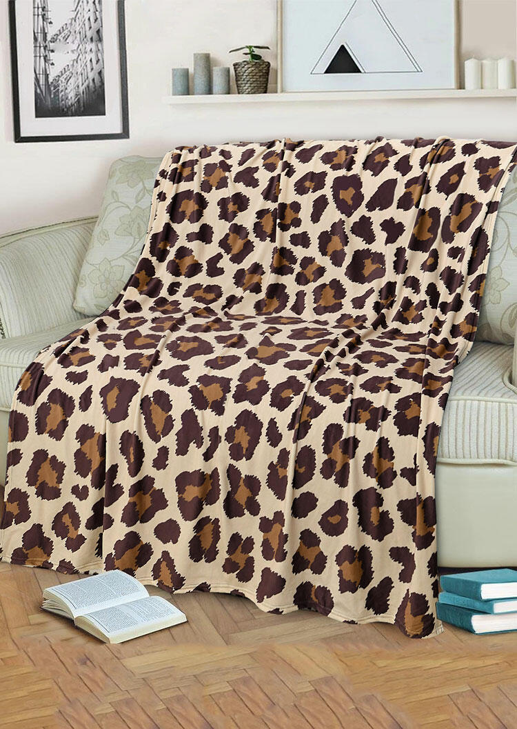 

Blanket Lightweight Cozy Microfiber Leopard Blanket in Leopard. Size