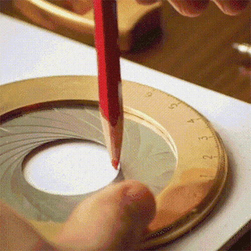 

Rotatable Adjustable Circle Drawing Tool, Gold, 480522