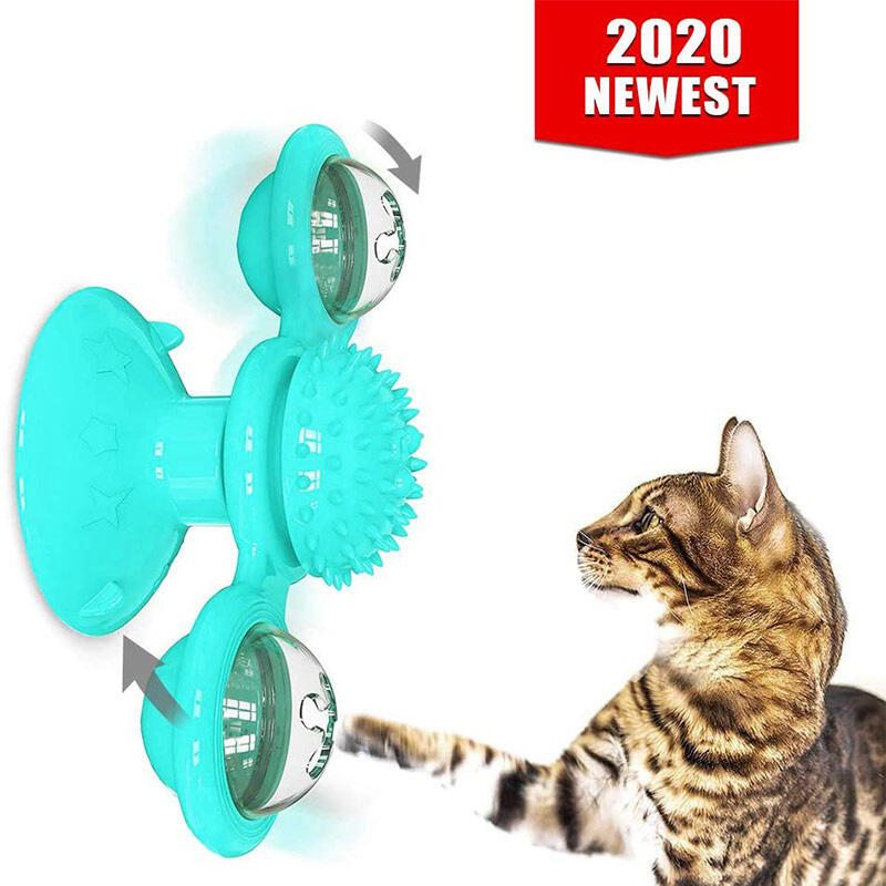 

Interactive Windmill Pet Cat Toy, Lake blue, 480525