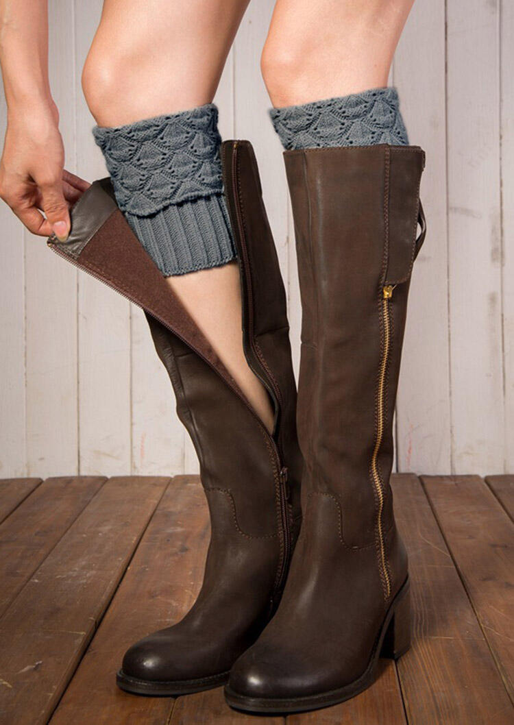 

Socks Boot Cuffs Knitted Leg Warmers Socks in Coffee. Size