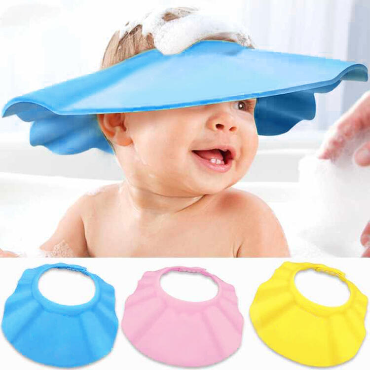 

3Pcs Adjustable Soft Kids Bathing Shower Hat, Multicolor, 481173