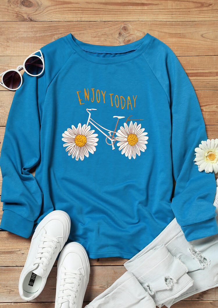 

Sweatshirts Daisy Bike Enjoy Today Sweatshirt in Blue. Size