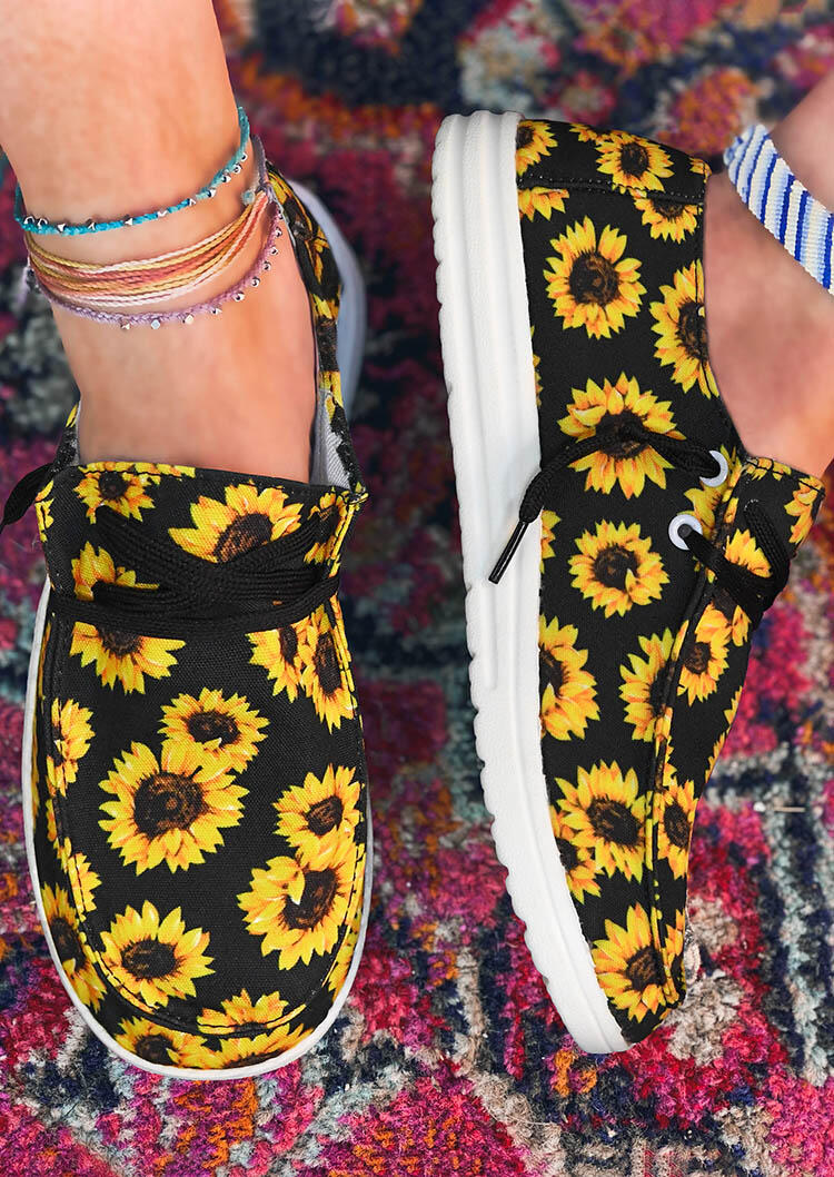 

Sneakers Sunflower Lace Up Flat Canvas Sneakers in Yellow. Size