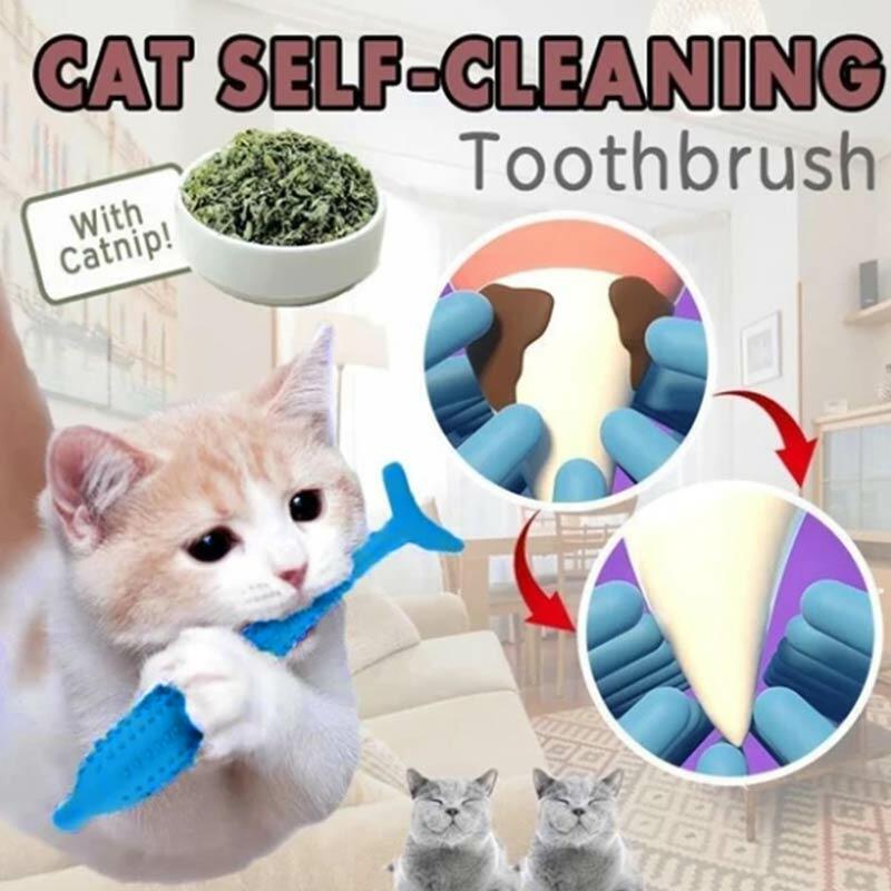 

Pet Products Cat Self-Cleaning Toothbrush in White,Pink. Size