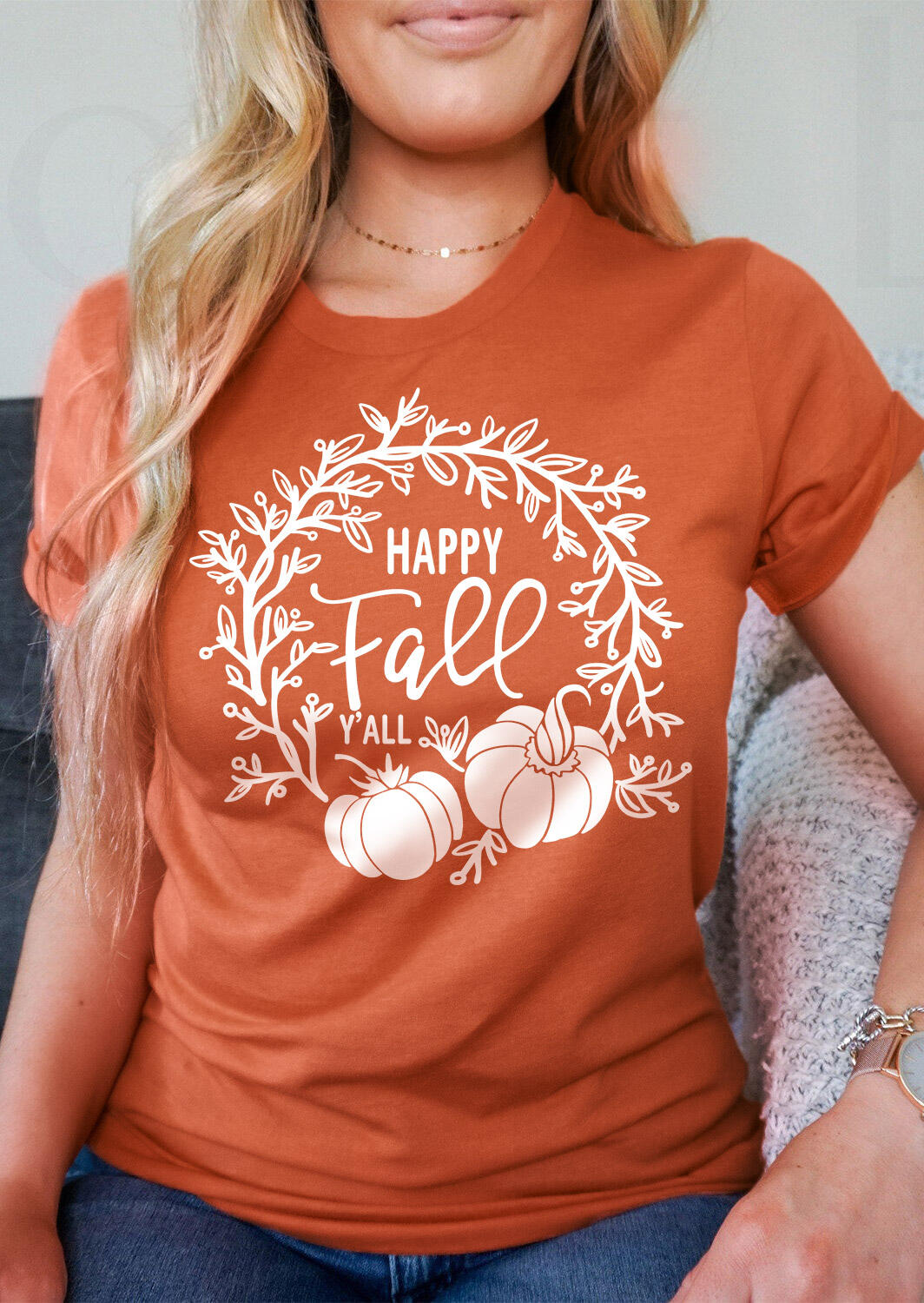 Happy Fall Pumpkin T Shirt Tee Orange Fairyseason