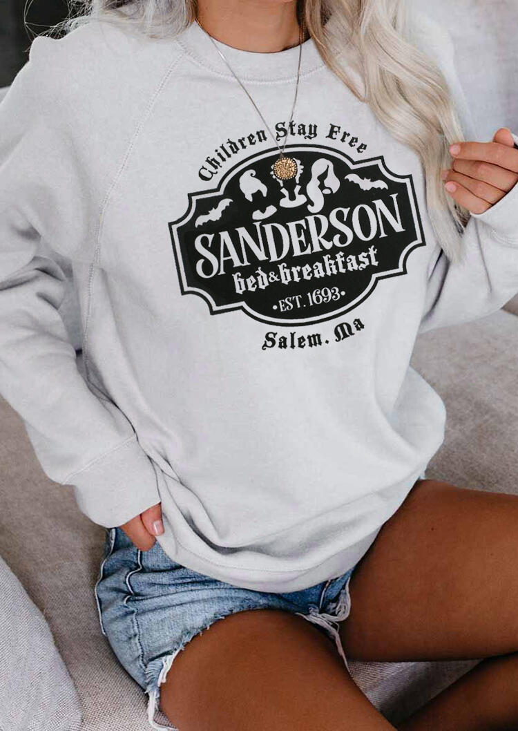 

Halloween Witch O-Neck Pullover Sweatshirt - White, 482854