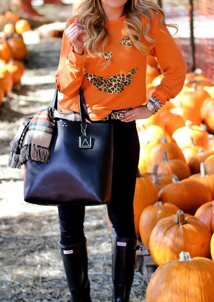 orange pumpkin sweatshirt