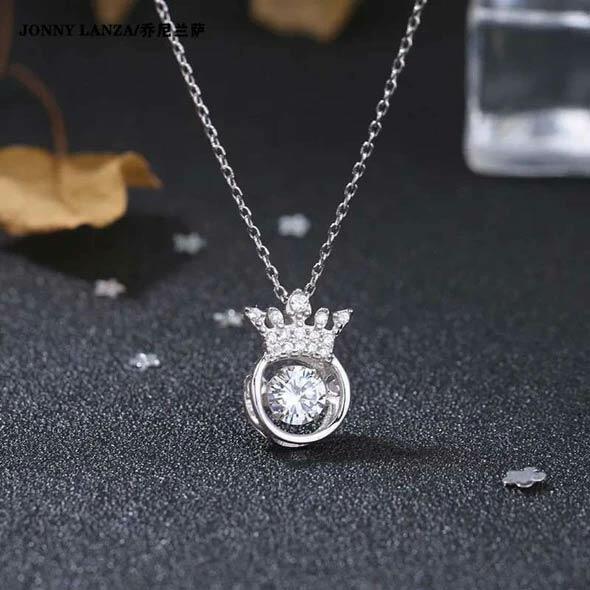 

Necklaces Hollow Out Rhinestone Smart Necklace in Silver. Size