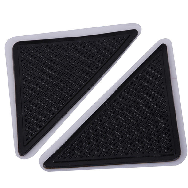 

4Pcs Non-Slip Reusable Rug Gripper, Black, 483919