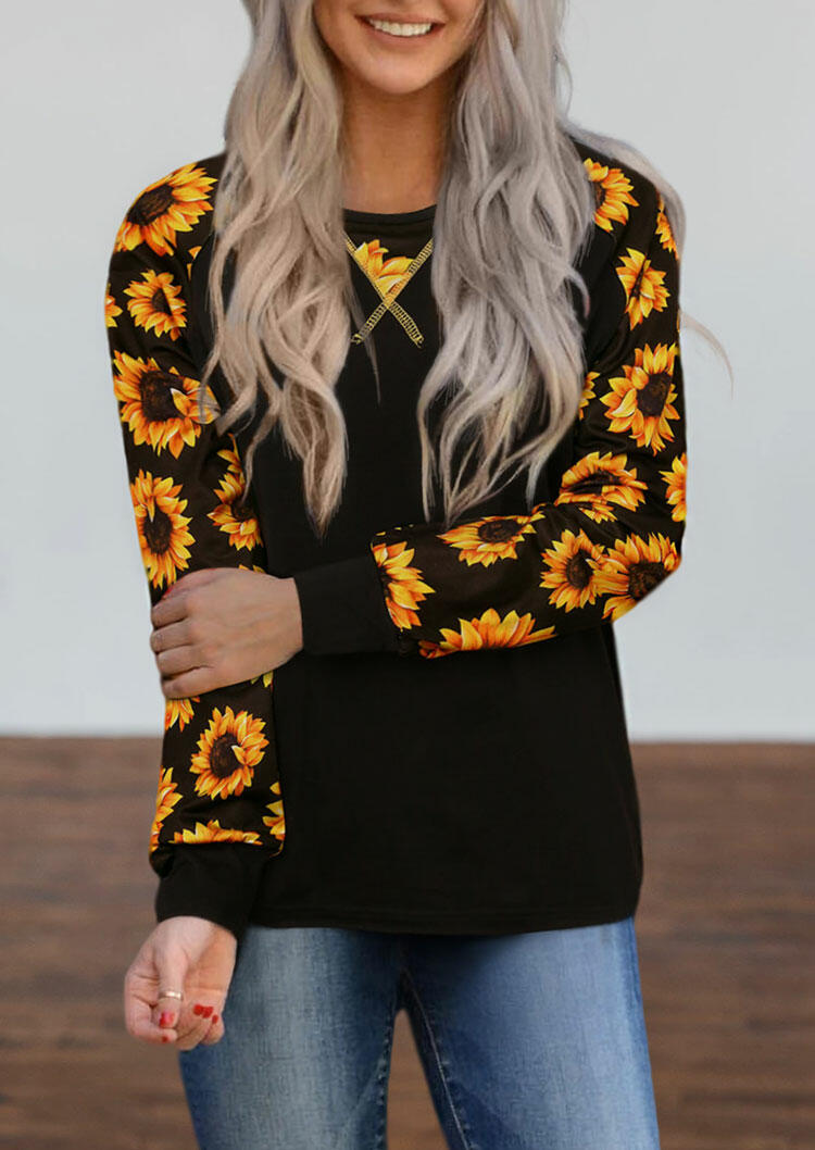 

Sunflower Raglan Sleeve Blouse - Black, 483439