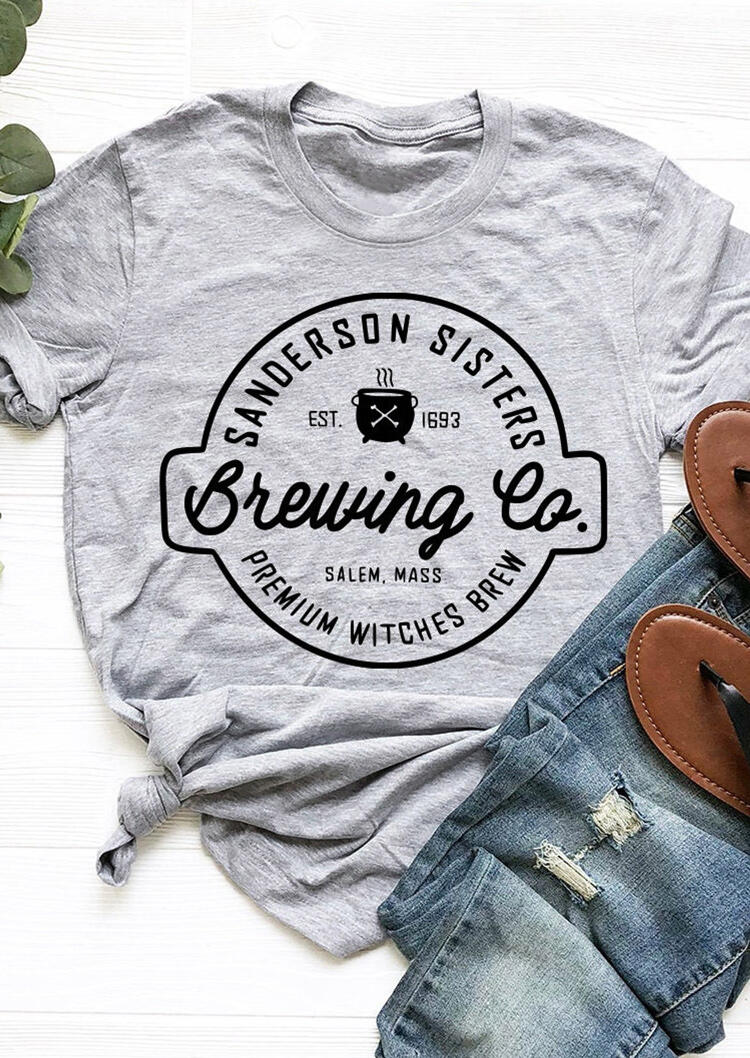 

Tees T-shirts Halloween Sanderson Sister Brewing Co T-Shirt Tee in Gray. Size