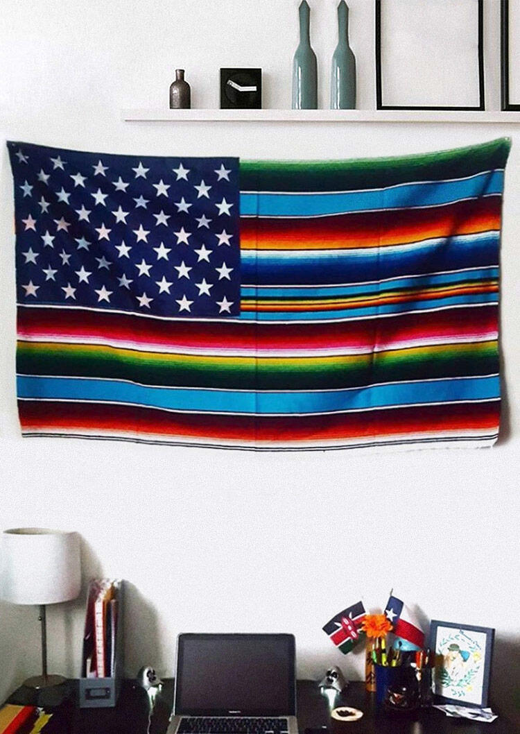 

Serape Striped American Flag Tapestry, Multicolor, 484114