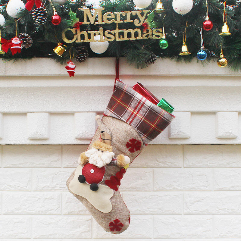 

1 Piece Christmas Santa Claus Snowman Reindeer Sock Gift Holder, Pattern1;pattern2;pattern3, 484280
