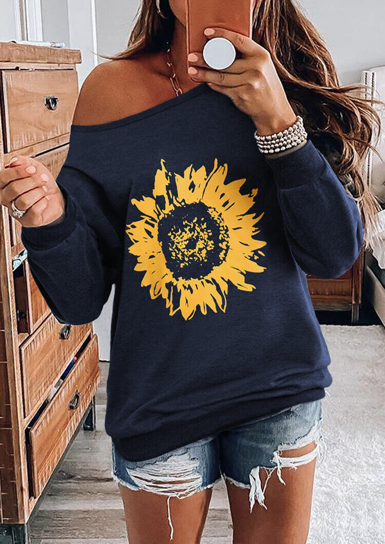 

Sunflower Long Sleeve Sweatshirt - Navy Blue, 484548