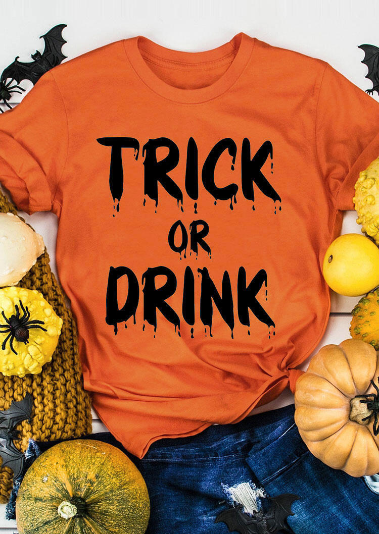 

Halloween Trick Or Drink T-Shirt Tee - Orange, 484045