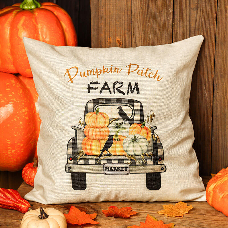 

Home Decor Thanksgiving Pumpkin Patch Pillowcase without Pillow in Pattern1. Size