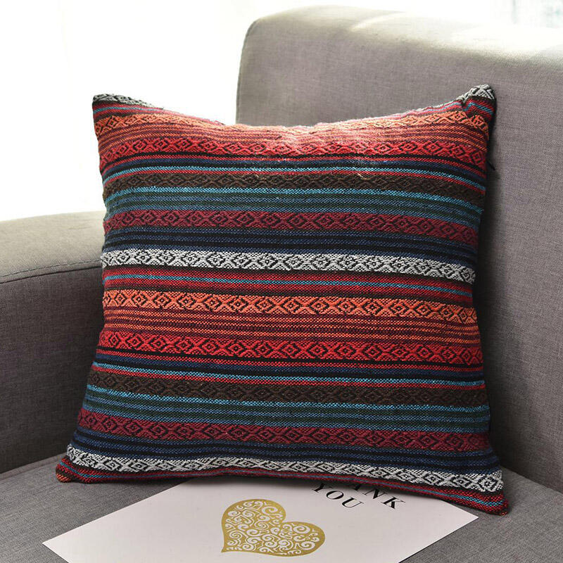 

Home Decor Bohemian Striped Pillowcase without Pillow in Pattern2. Size
