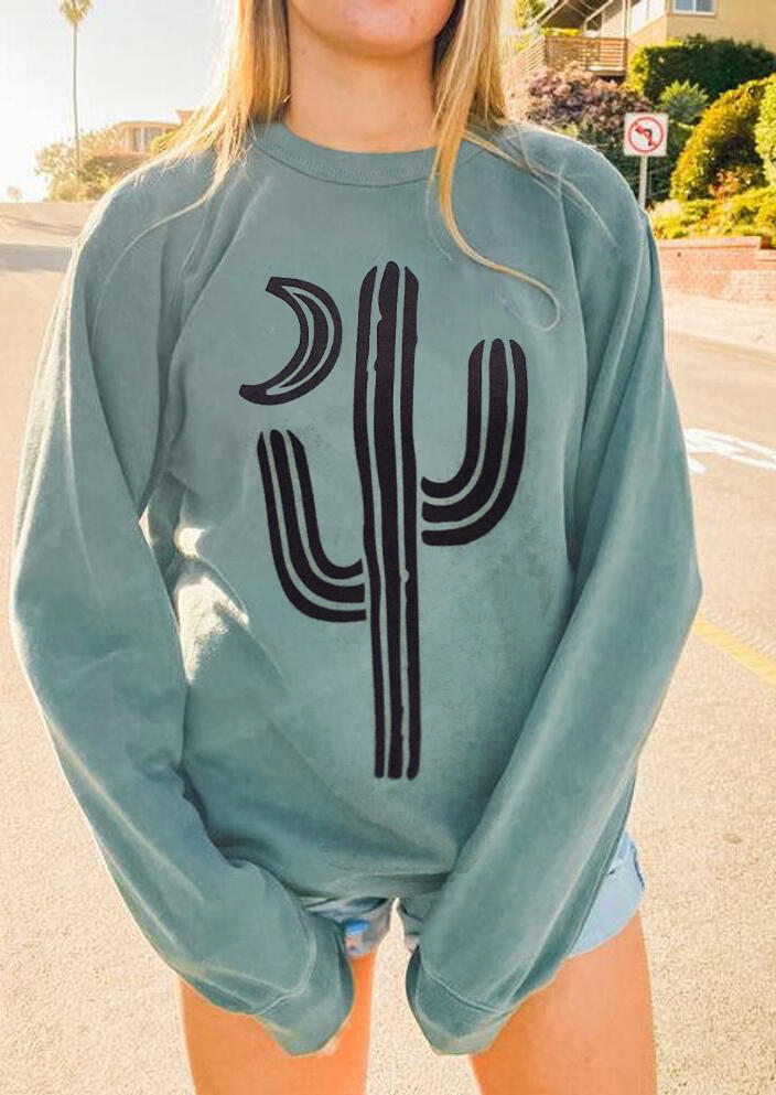 

T-shirts Cactus Desert Night Raglan Sleeve T-Shirt Tee in Green. Size