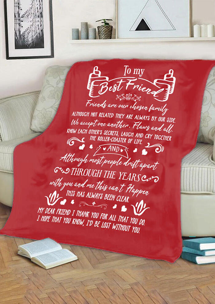 

Blanket A Letter To My Best Friend Velvet Warm Blanket