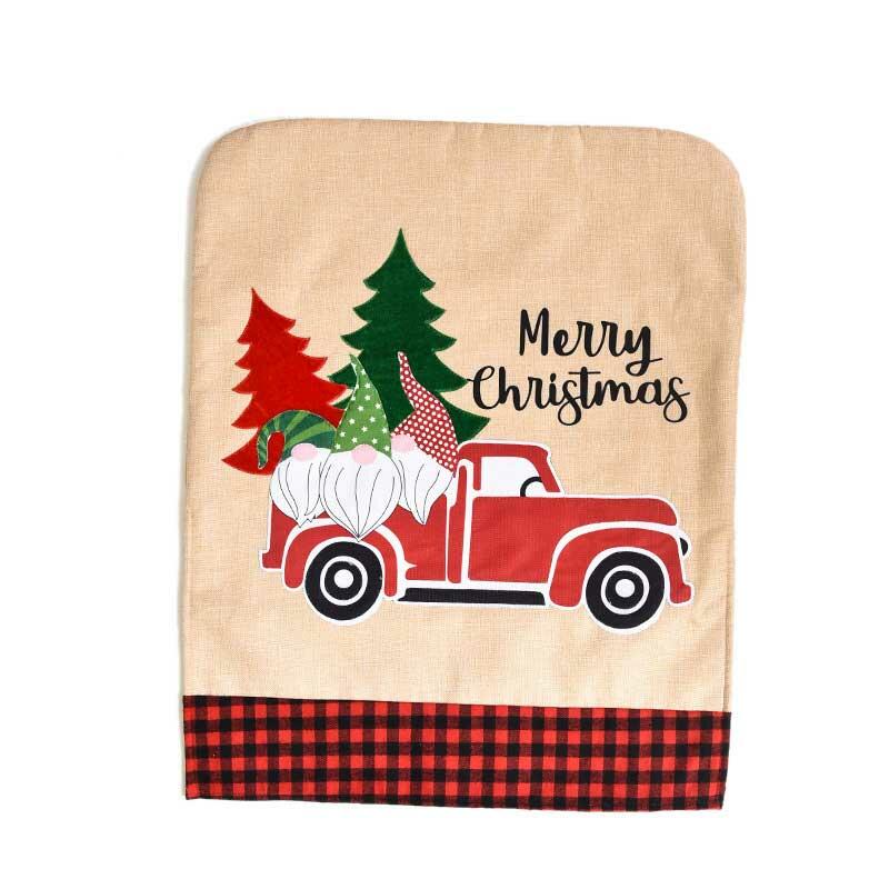 

Christmas Buffalo Plaid Tree Gnomies Truck Chair Cover, Pattern1;pattern2, 486186