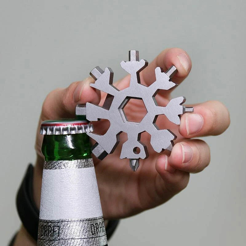 

18-in-1 Snowflake Multi-Functional Wrench, Black;silver, 486344