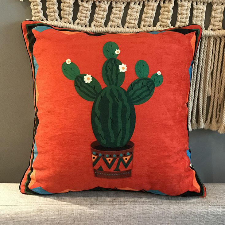 

Colorful Striped Aztec Geometric Cactus Floral Pillowcase without Pillow, Pattern1;pattern2, 486409