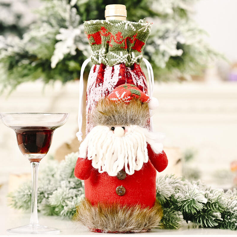 

Christmas Santa Claus Snowman Reindeer Wine Bottle Bag, Pattern1;pattern2;pattern3, 486454