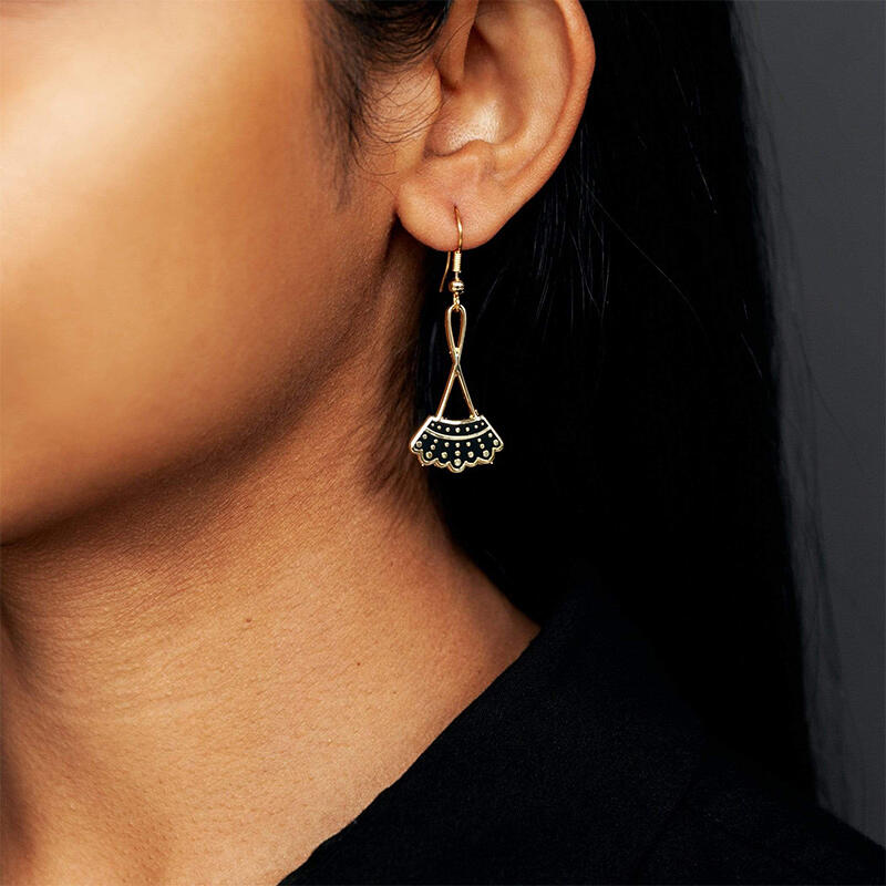 

Hollow Out Dissent Collar Dangle Drop Earrings, Gold;silver, 486590