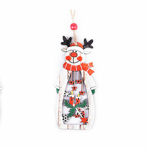 

Christmas Snowman Snowflake Hollow Out Wooden Tree Hanging Ornament, Pattern1;pattern2;pattern3, 486798
