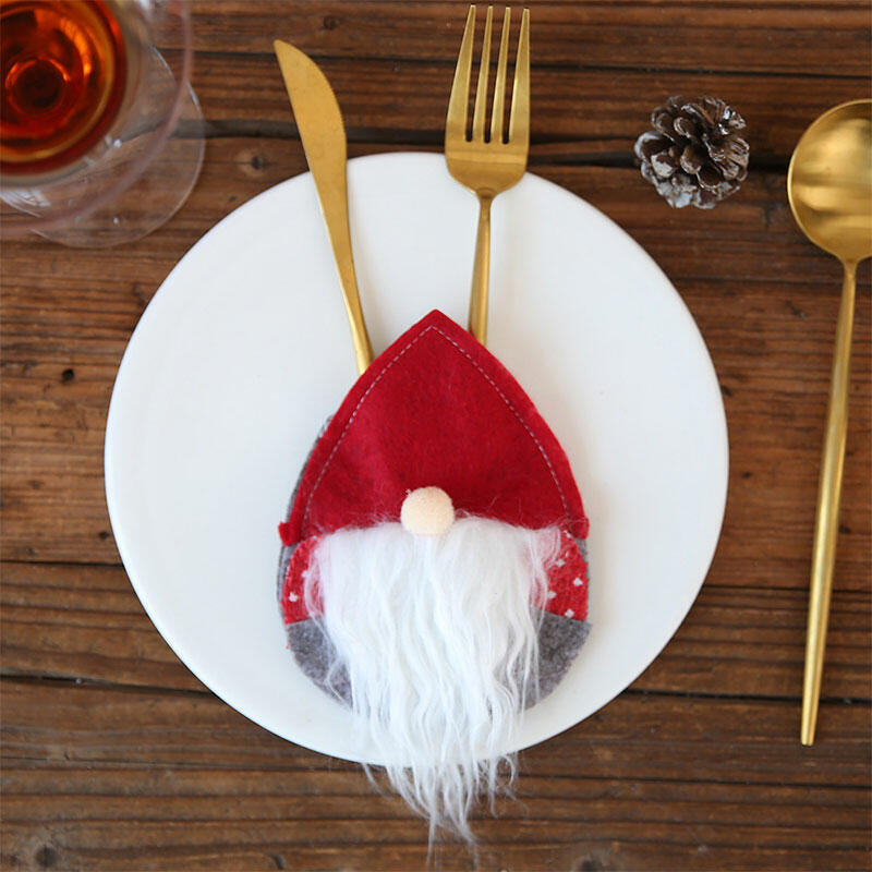 

Christmas Decoration Santa Tableware Holder, Brown;gray;red, 486867