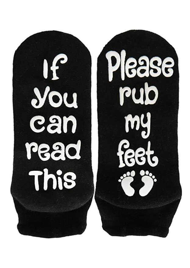 

Socks If You Can Read This Please Rub My Feet Socks in Black. Size
