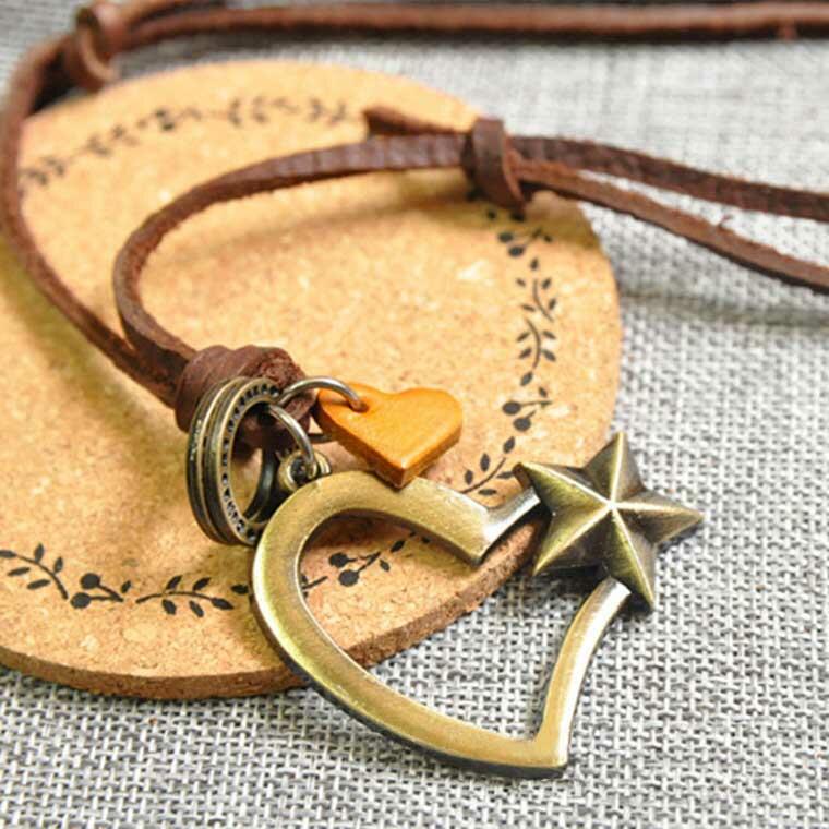 

Vintage Hollow Out Love Heart Star Newcklace, Gold;silver, 487604