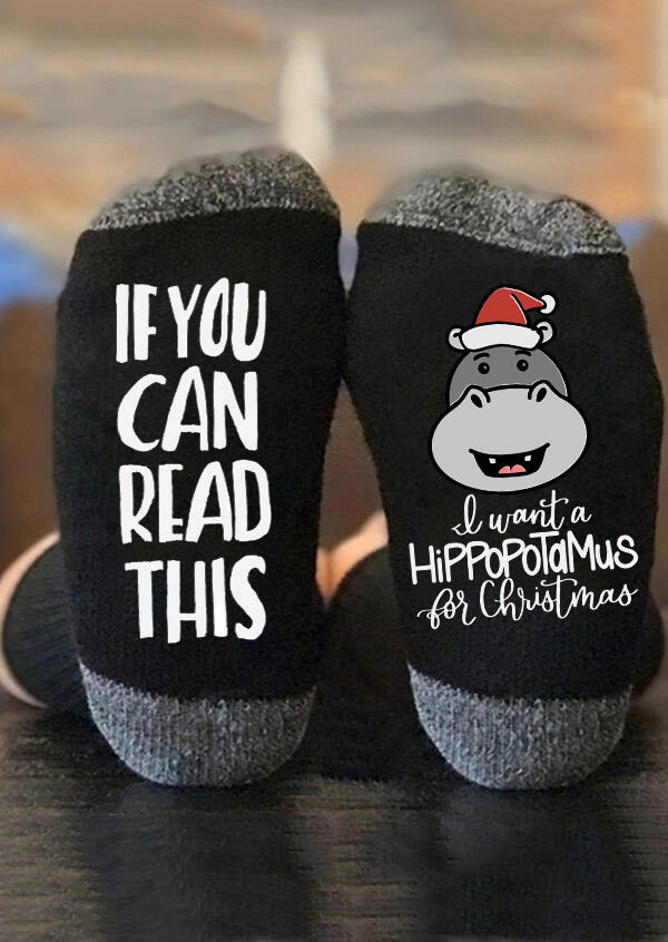I Want A Hippopotamus For Christmas Socks